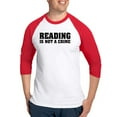 thumbnail image 1 of CafePress - Reading Is Not A Crime Baseball Jersey - Cotton Baseball Jersey, 3/4 Raglan Sleeve Shirt, 1 of 4