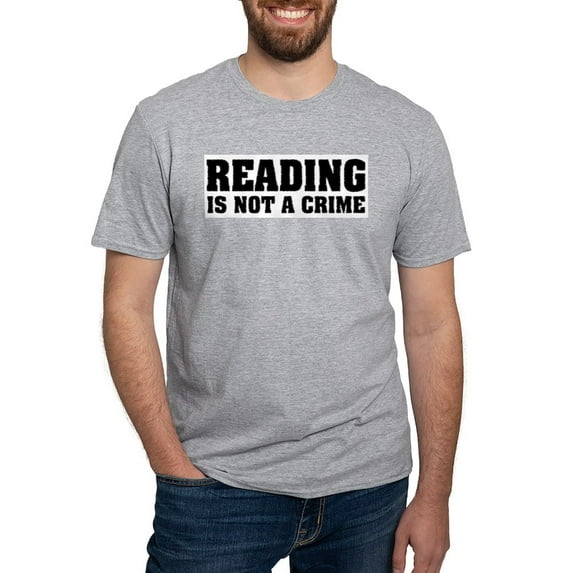 CafePress - Reading Is Not A Crime Fitted T Shirt - Fitted T-Shirt, Vintage Fit Soft Cotton Tee