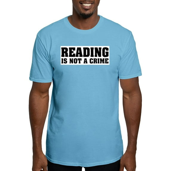CafePress - Reading Is Not A Crime Fitted T Shirt - Fitted T-Shirt, Vintage Fit Soft Cotton Tee