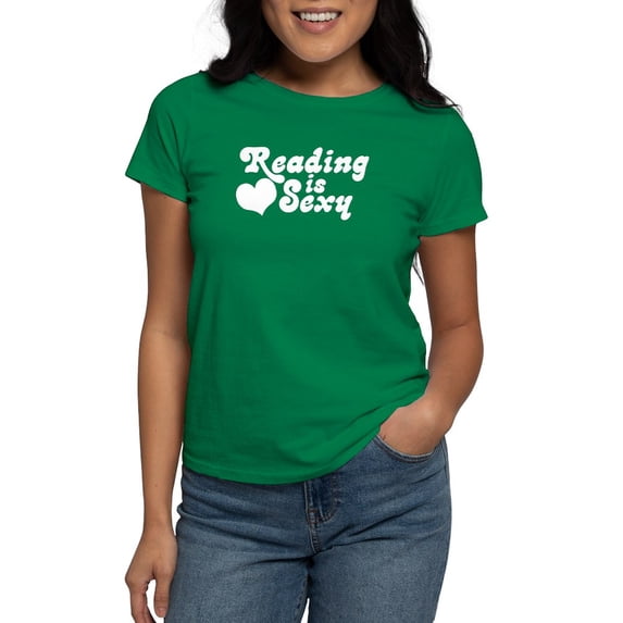 CafePress - Reading Is Sexy Women's Dark T Shirt - Women's Traditional Fit Dark T-Shirt