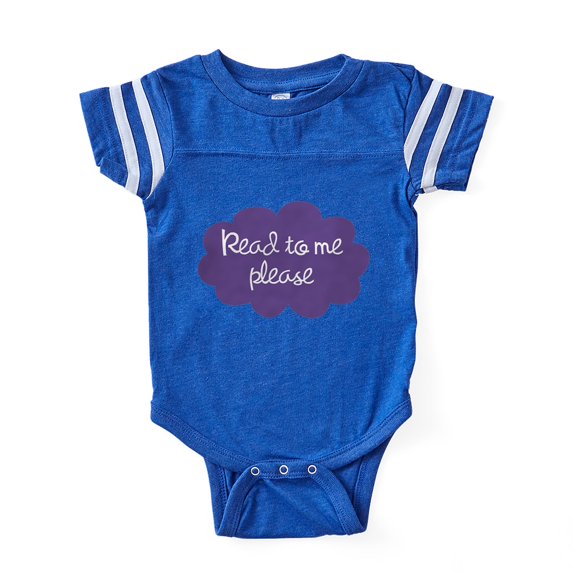 CafePress - Readtome_Girlpurple - Cute Infant Baby Football Bodysuit