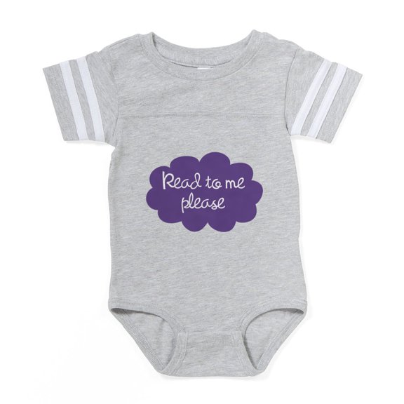 CafePress - Readtome_Girlpurple - Cute Infant Baby Football Bodysuit