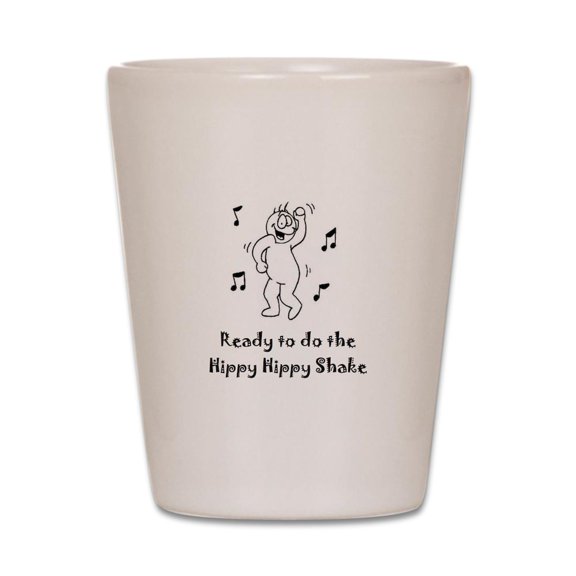 CafePress - Ready To Do Hippy Hippy Shake After Hip Surgery - White Shot Glass, Unique and Funny Shot Glass