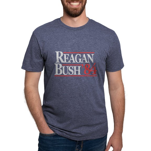 CafePress - Reagan Bush '84 T Shirt - Mens Tri-blend T-Shirt