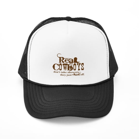 CafePress - Real Cowboys - Adjustable Unisex Printed Trucker Hat with Mesh Back