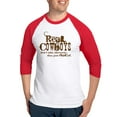 thumbnail image 1 of CafePress - Real Cowboys Baseball Jersey - Cotton Baseball Jersey, 3/4 Raglan Sleeve Shirt, 1 of 4