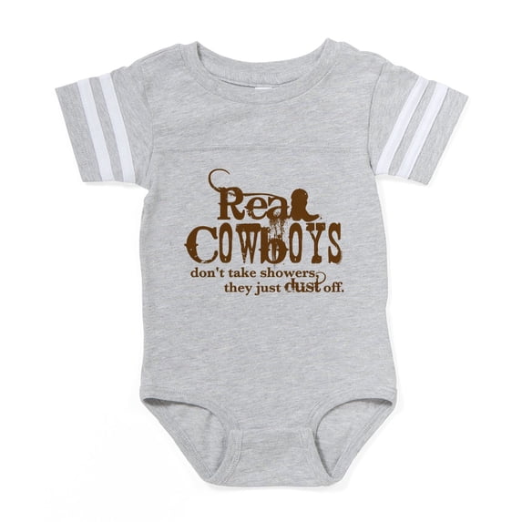 CafePress - Real Cowboys - Cute Infant Baby Football Bodysuit