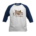 thumbnail image 1 of CafePress - Real Cowboys Kids Baseball Jersey - Kids Cotton Baseball Jersey, 3/4 Sleeve Shirt, 1 of 4