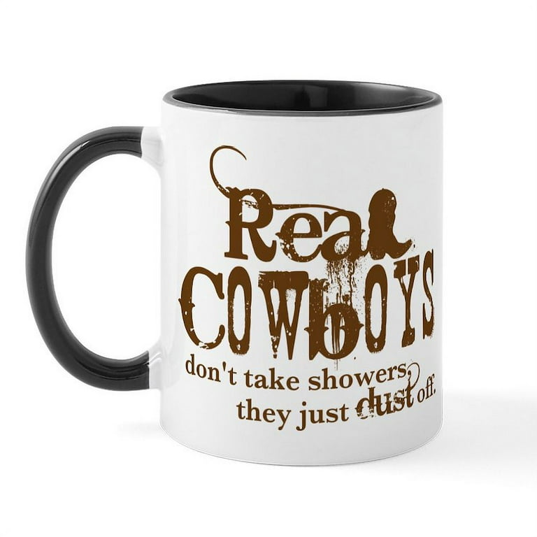 CafePress - Real Cowboys Mug - 11 oz Ceramic Mug - Novelty Coffee Tea Cup 