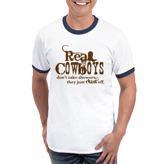 CafePress - Real Cowboys Ringer T - 100% Cotton Ringed T-Shirt