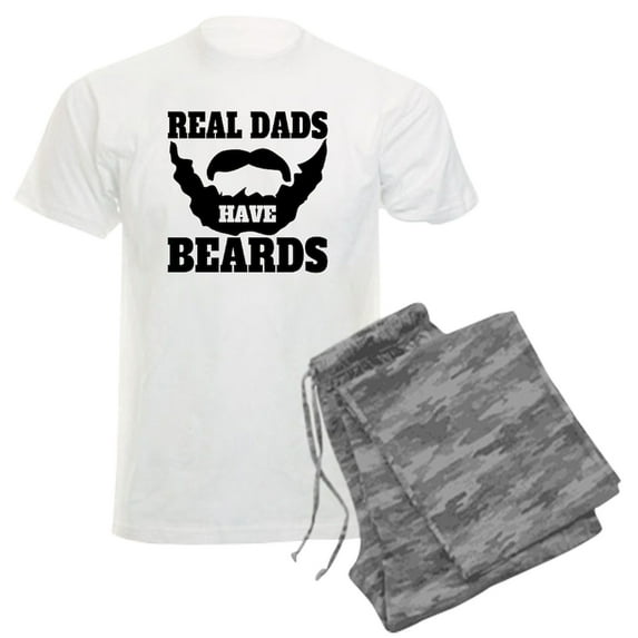 CafePress - Real Dads Have Beards Pajamas - Men's Light Loose Fit Cotton Pajama Set