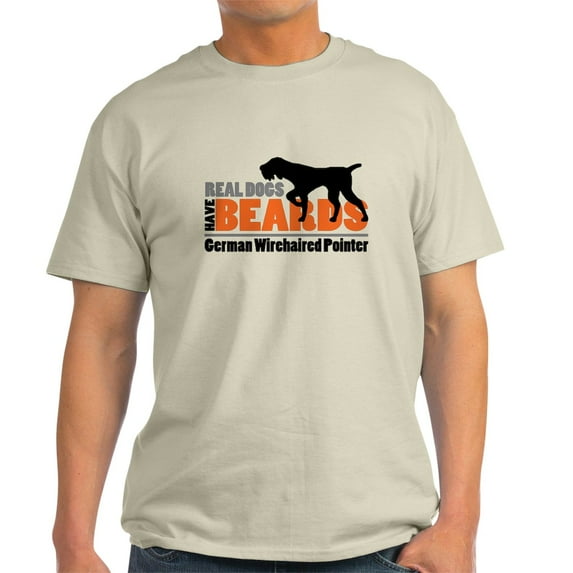 CafePress - Real Dogs Have Beards GWP Light T Shirt - Men's Classic Graphic T-Shirt