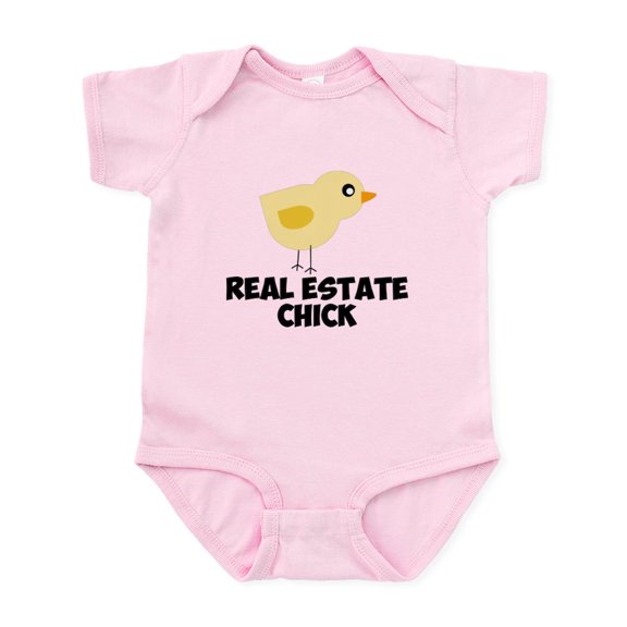 CafePress - Real Estate Chick Body Suit - Baby Light Bodysuit, Size Newborn - 24 Months