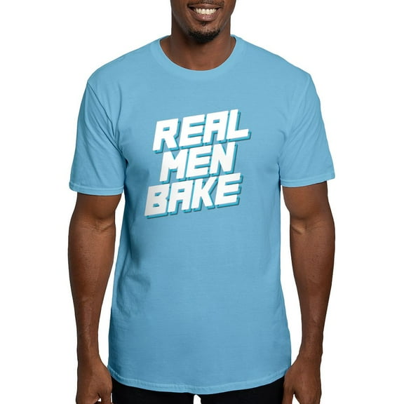 CafePress - Real Men Bake Men's Classic T Shirt - Fitted T-Shirt, Vintage Fit Soft Cotton Tee