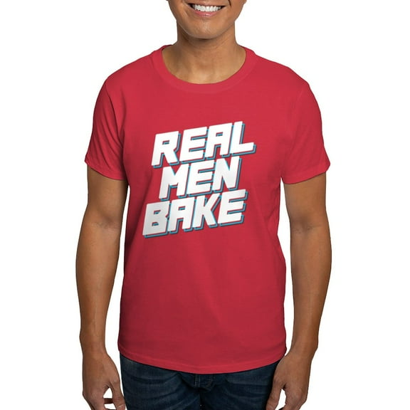 CafePress - Real Men Bake Men's Value T Shirt - Men's Classic Graphic Cotton T-Shirt