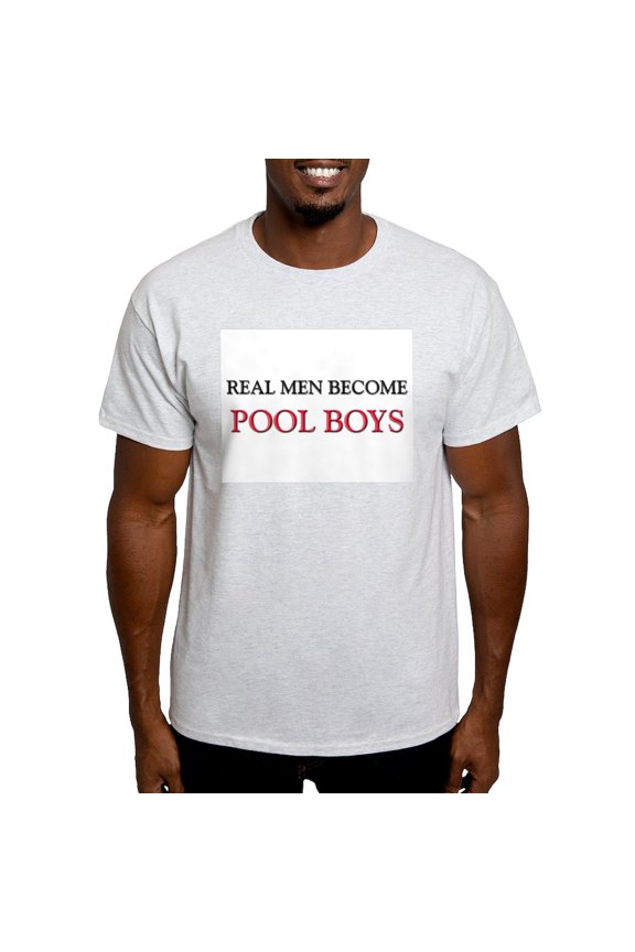 - Real Men Become Pool Boys Light T Shirt - Men's Classic Graphic T-Shirt