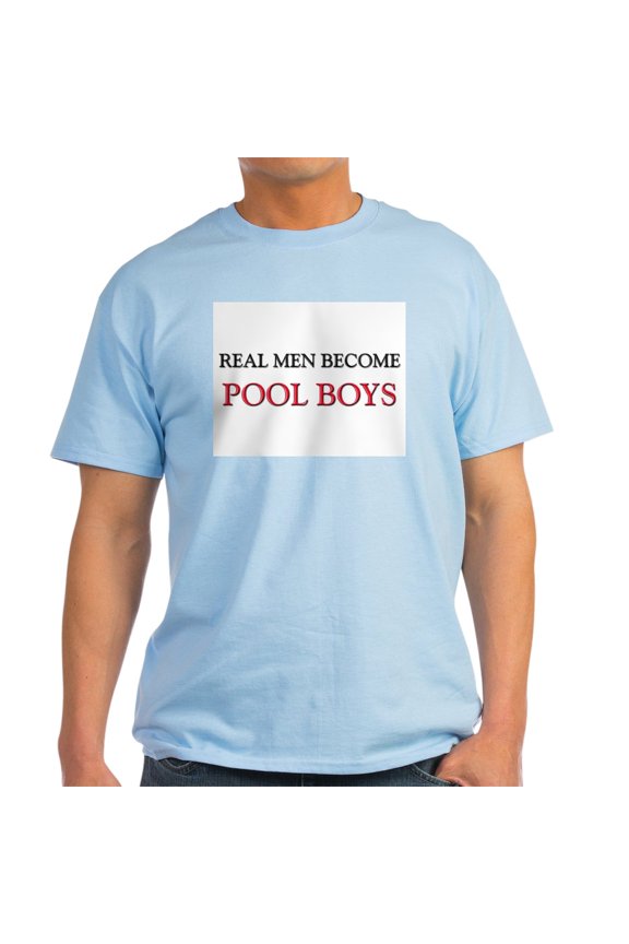- Real Men Become Pool Boys Light T Shirt - Men's Classic Graphic T-Shirt