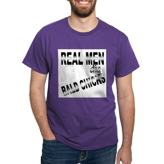 CafePress - Real Men Dig Bald Chicks T Shirt - Men's Classic Graphic Cotton T-Shirt