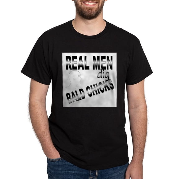 CafePress - Real Men Dig Bald Chicks T Shirt - Men's Classic Graphic Cotton T-Shirt