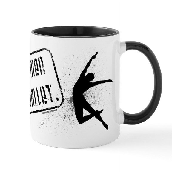 CafePress - Real Men Do Ballet Mug - 11 oz Ceramic Mug - Novelty Coffee Tea Cup