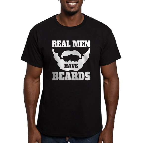 CafePress - Real Men Have Beards T Shirt - Men's Fitted T-Shirt