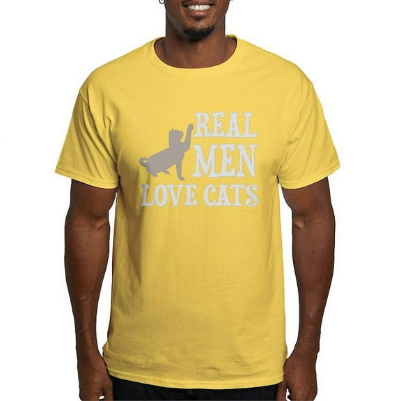 CafePress - Real Men Love Cats T Shirt - Men's Classic Graphic T-Shirt