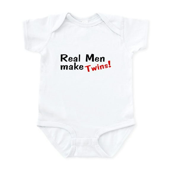 CafePress - Real Men Make Twins Infant Bodysuit - Baby Light Bodysuit, Size Newborn - 24 Months