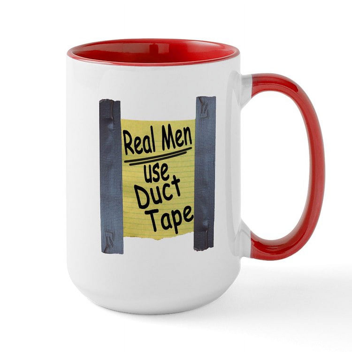 CafePress Real Men Use Duct Tape Large Mug 15 oz Ceramic Large Mug