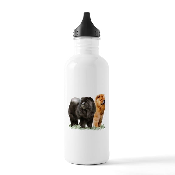 CafePress - Red And Black Chows Stainless Water Bottle 1 - Stainless Steel Water Bottle, Sports Bottle, 1.0L