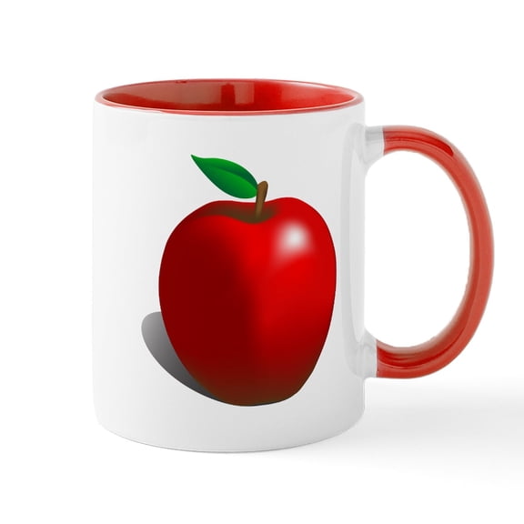 CafePress - Red Apple Fruit Mug - 11 oz Ceramic Mug - Novelty Coffee Tea Cup