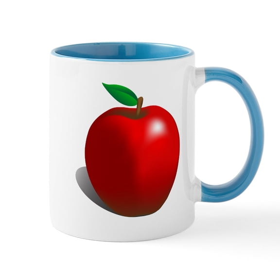 CafePress - Red Apple Fruit Mug - 11 oz Ceramic Mug - Novelty Coffee Tea Cup