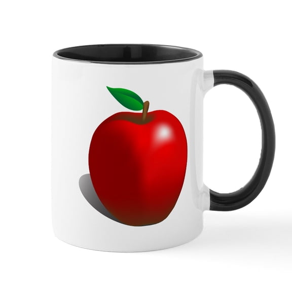 CafePress - Red Apple Fruit Mug - 11 oz Ceramic Mug - Novelty Coffee Tea Cup