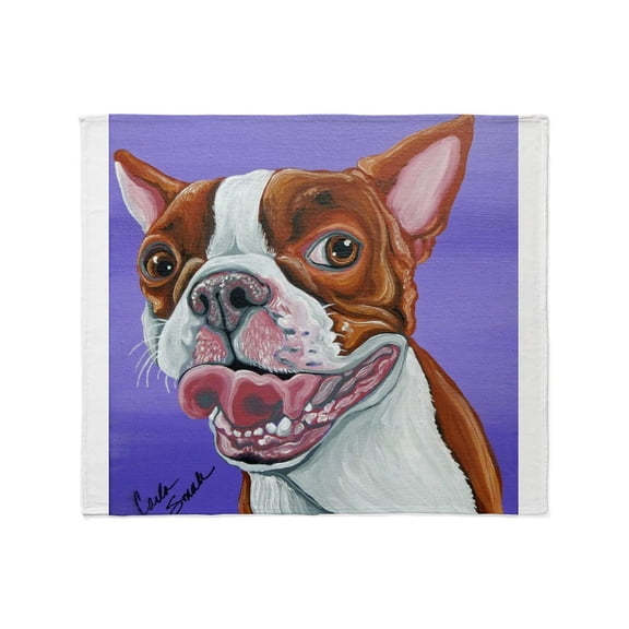 CafePress - Red Boston Terrier Throw Blanket - Soft Fleece Throw Blanket, 50"x60" for All Ages