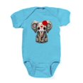 thumbnail image 1 of CafePress - Red Day Of The Dead Sugar Skull Baby Elephant Body - Cute Infant Bodysuit Baby Romper - Size Newborn - 24 Months, 1 of 3