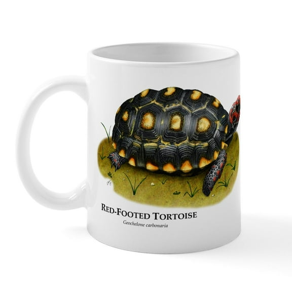 CafePress - Red Footed Tortoise Mug - 11 oz Ceramic Mug - Novelty Coffee Tea Cup