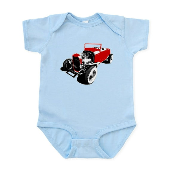 CafePress - Red Ford Hot Rod Body Suit - Baby Light Bodysuit, Size Newborn - 24 Months