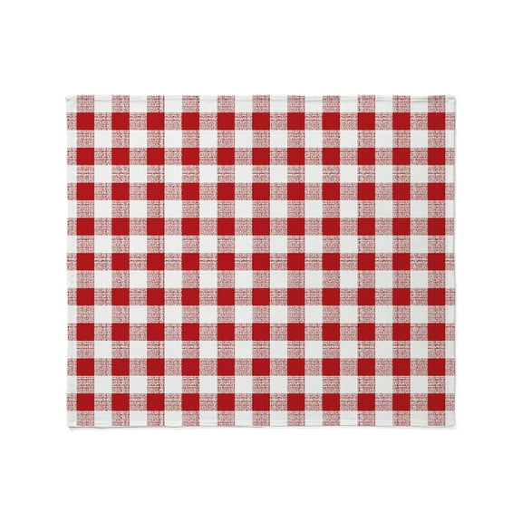 CafePress - Red Gingham Pattern Throw Blanket - Soft Fleece Throw Blanket, 50"x60" for All Ages