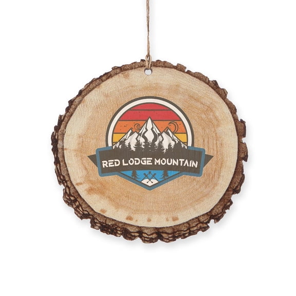 CafePress - Red Lodge Mountain Resort Red Lodge Montana - Rustic Wood Ornament, 2.75"x2.5"