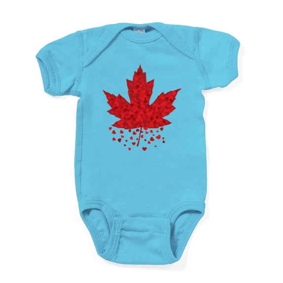 CafePress - Red Maple Leaf - Cute Infant Bodysuit Baby Romper - Size Newborn - 24 Months