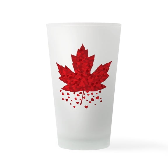 CafePress - Red Maple Leaf - Pint Glass, Drinking Glass, 16 oz. CafePress