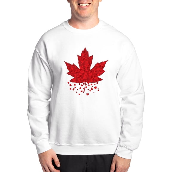 CafePress - Red Maple Leaf Sweatshirt - Crew Neck Sweatshirt
