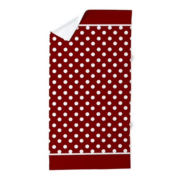 CafePress - Red Polka Dots Pattern Background Design Beach Tow - Large Beach Towel, Soft 30"x60" Towel with Unique Design