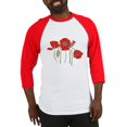 thumbnail image 1 of CafePress - Red Poppies Art Baseball Jersey - Cotton Baseball Jersey, 3/4 Raglan Sleeve Shirt, 1 of 4