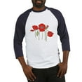 thumbnail image 1 of CafePress - Red Poppies Art Baseball Jersey - Cotton Baseball Jersey, 3/4 Raglan Sleeve Shirt, 1 of 4