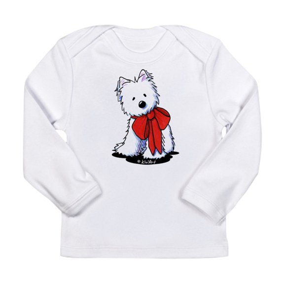 CafePress - Red Ribbon Westie Long Sleeve Infant T Shirt - Long Sleeve Infant T-Shirt