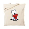 thumbnail image 1 of CafePress - Red Ribbon Westie Tote Bag - Unisex Canvas Tote Bag, Beige, 1-Piece, 1 of 6