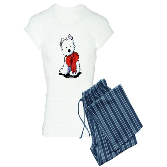CafePress - Red Ribbon Westie - Women's Light Pajamas