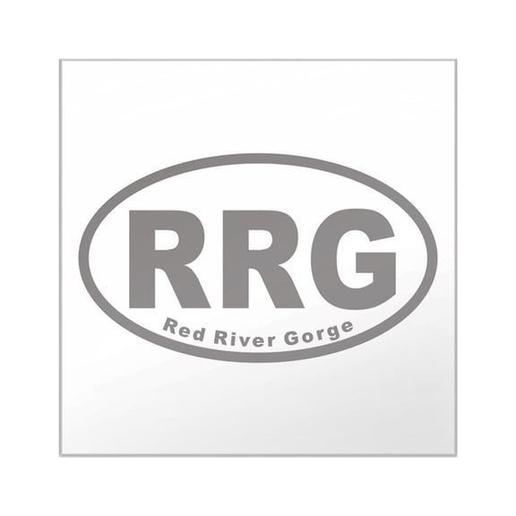 CafePress - Red River Gorge RRG Euro Oval Sticker - Square Sticker 3" x 3"