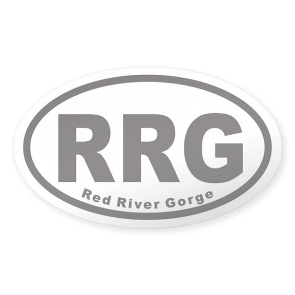 CafePress - Red River Gorge RRG Euro Oval Sticker - Sticker (Oval)