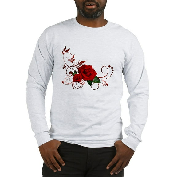 CafePress - Red Roses Long Sleeve T Shirt - Unisex Cotton Long Sleeve T-Shirt